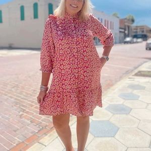 NWT Michelle McDowell Fall Leopard Dress